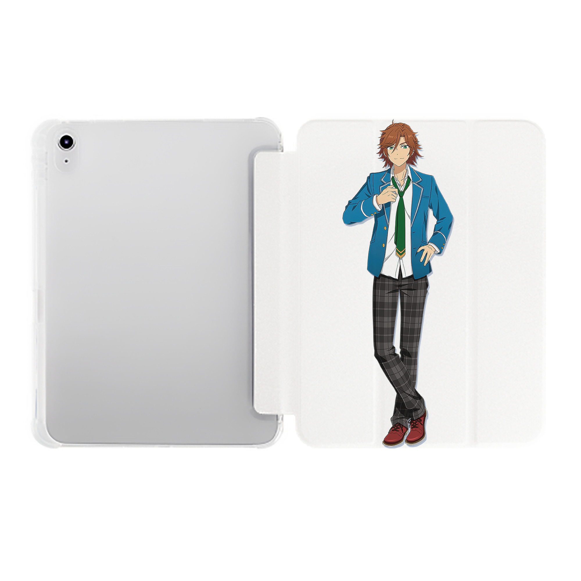 （画像用） あんさんぶるスターズ! Ensemble Stars IPad ケース ペン収納付き 三つ折りスタンド PUレザー×シリコン 対応機種9.5/10.5/10.9インチ